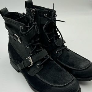 Men’s Ugg Olmsted stout Black Leather Waterproff Combat boots in size 11